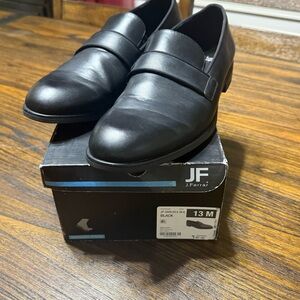 Elegant Black Leather Slip-On Loafers